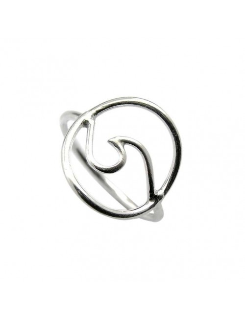 James Dyson herramienta réplica Anillo de plata con forma de ola en circulo