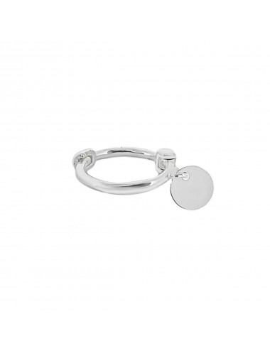 4600112 - Piercing ear cuff de plata para hélix con charm plaquita