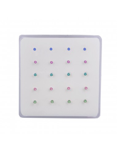 Pendiente d enariz pin con simil glue color 1,5 mm, 20 unidades