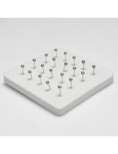 Pack20 unidades pendiente pin con bola plata piercing de nariz 1.5 mm